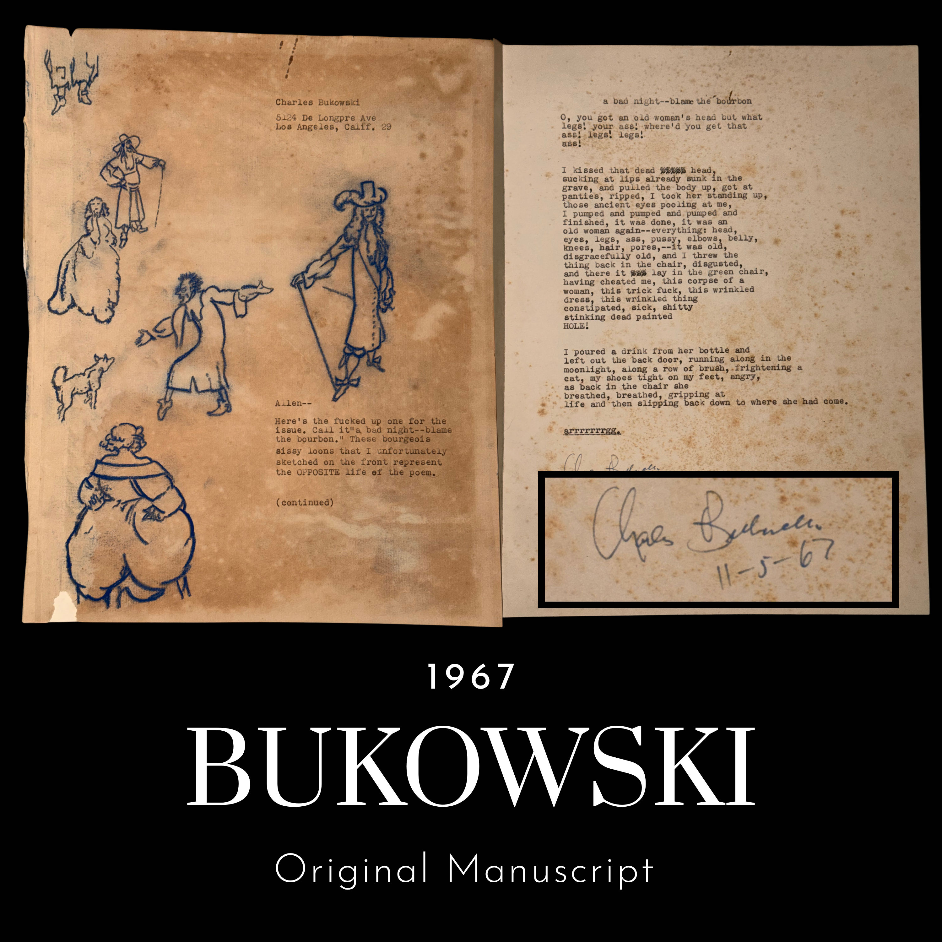 Charles Bukowski-ARCHIVE OF CORRESPONDENCE & SUBMISSIONS TO SLOWGLASS (1972-76)