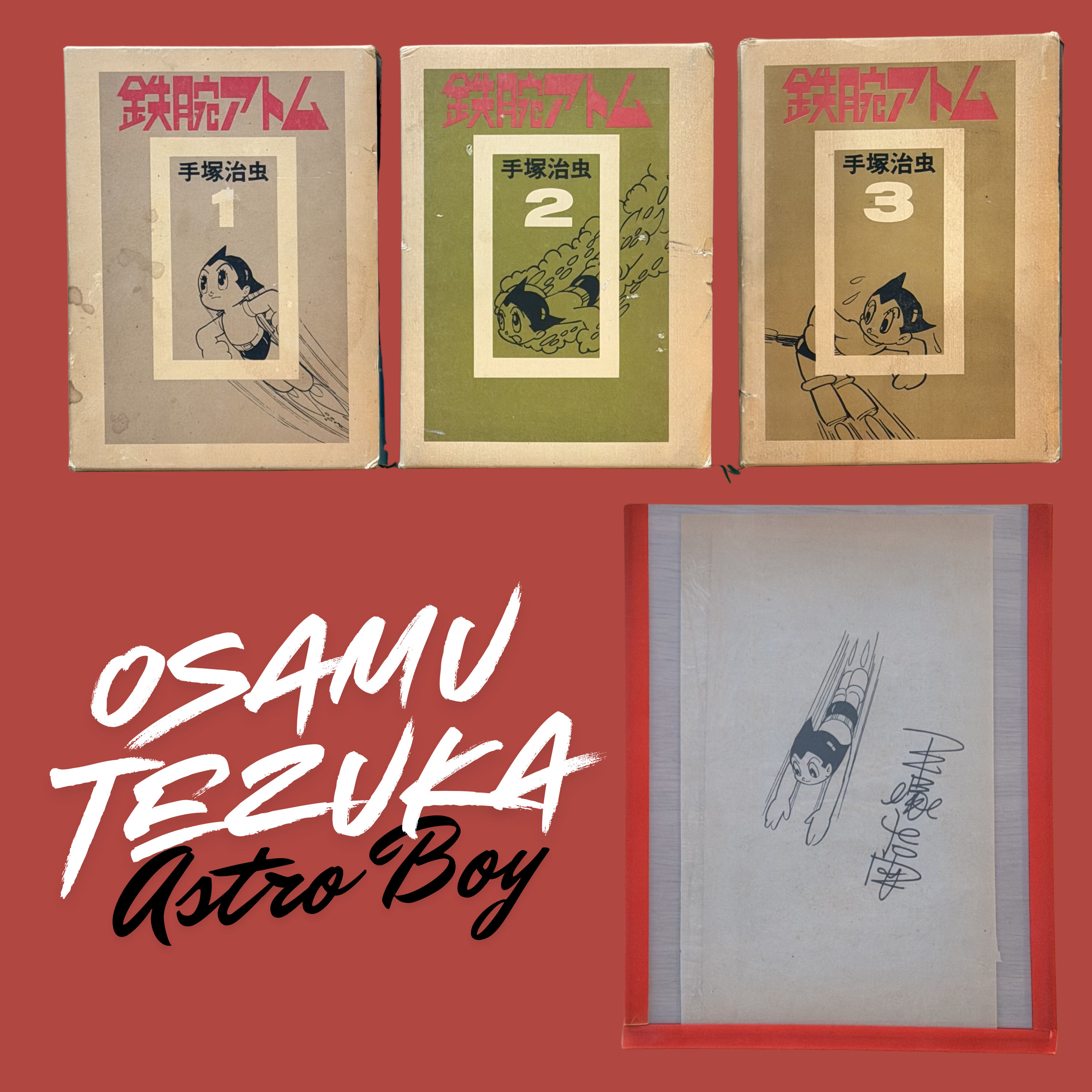 Osamu Tezuka Signed Sketch 1978 Astro Boy Deluxe Collector’s First Ed Manga Auto