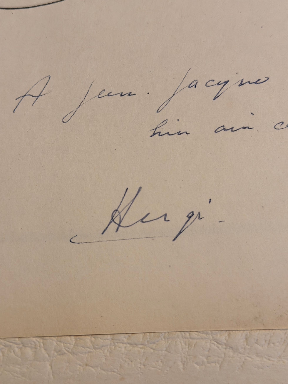 Thumbnail: Hergé - Original Signed Drawing of Tintin and Snowy Dancing Autograph Remi