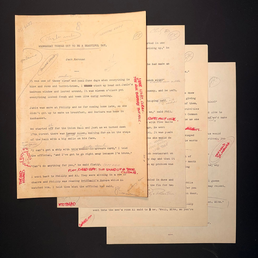 Thumbnail: KEROUAC, JACK (1922–1969). ATHWBITT – Original Draft Typescript Chapter 8 