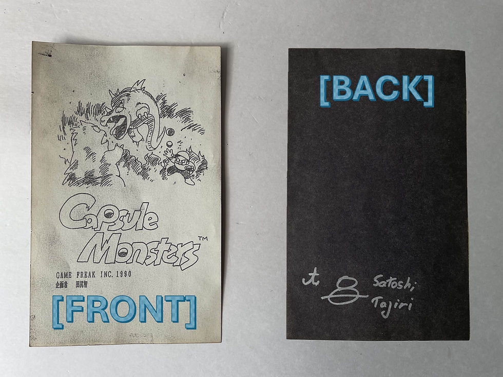 Satoshi Tajiri Signed Capsule Monsters Promo Flyer (Pokemon Creator)