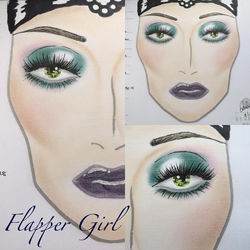 20's flapper girl makeup