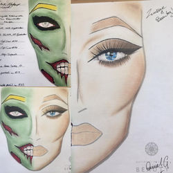 Halloween half face FaceChart