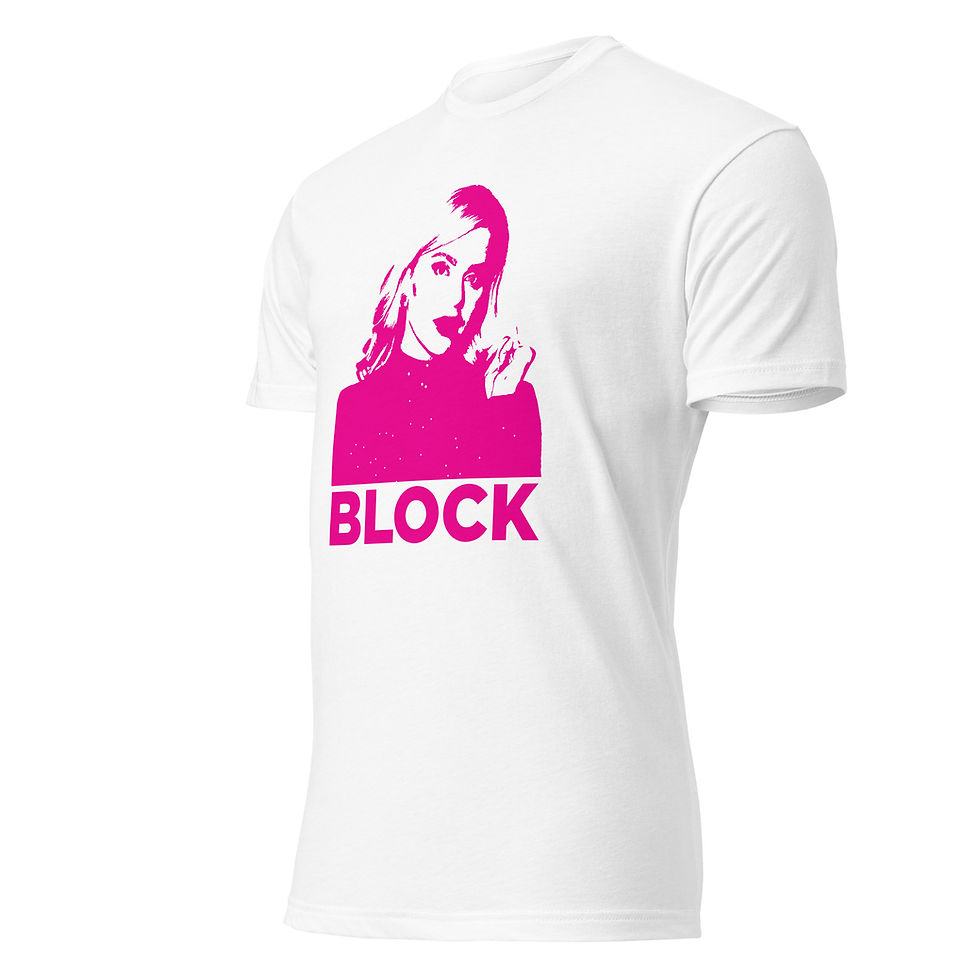 Thumbnail: "BLOCK" unisex Fitted T-Shirt - Next Level 6210 (black and white)