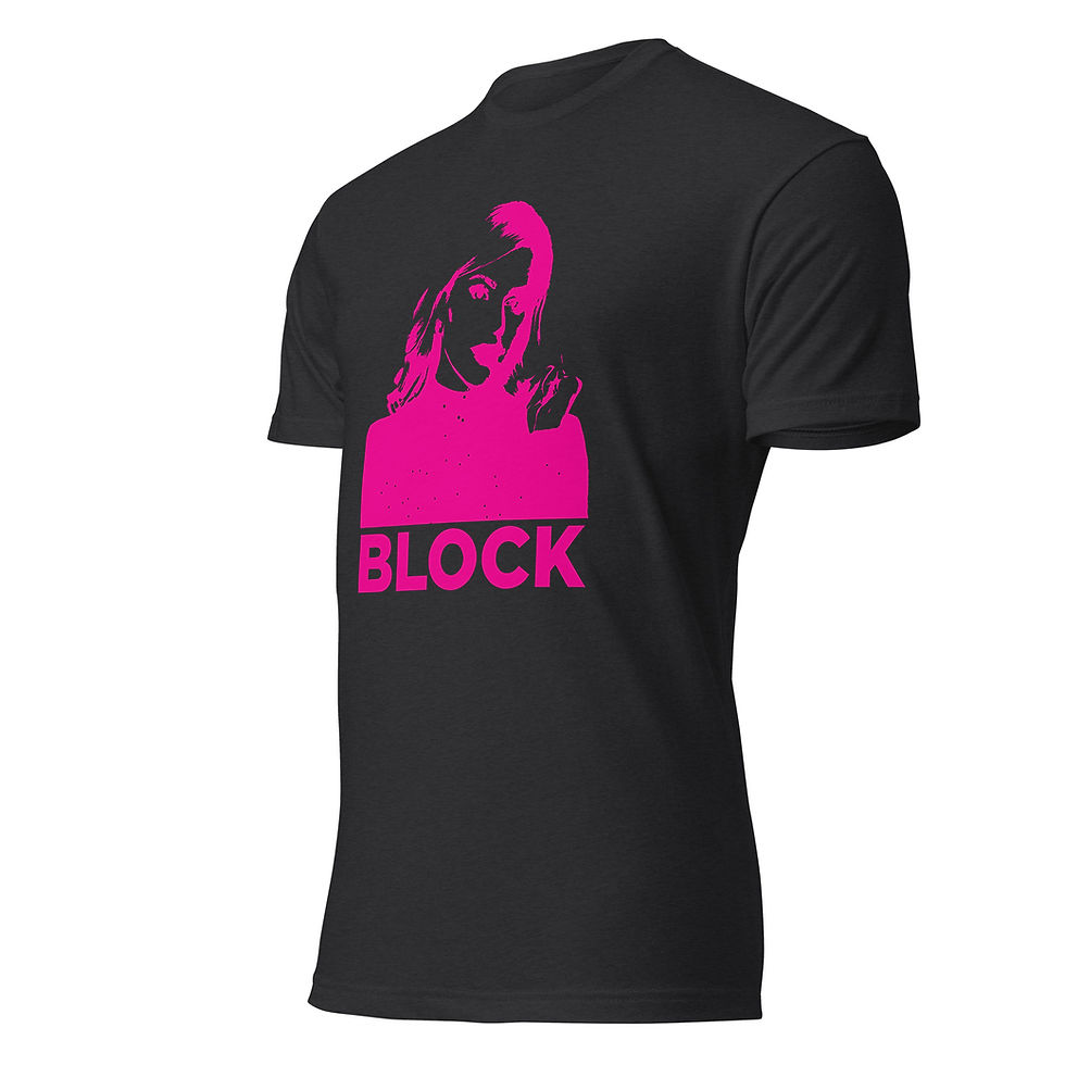 Thumbnail: "BLOCK" unisex Fitted T-Shirt - Next Level 6210 (black and white)