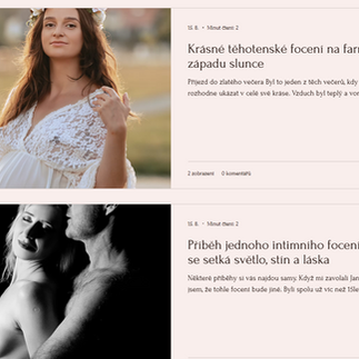 Fotografka Brno – ukázka blogového článku na webu
