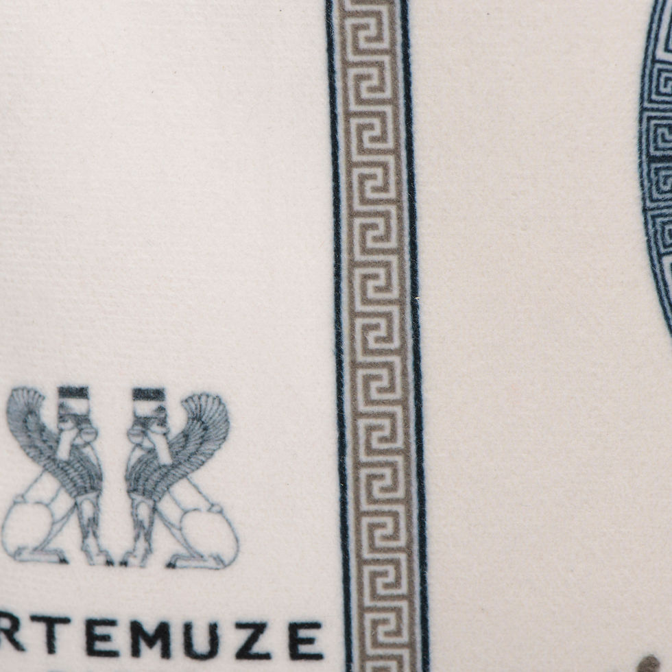 Miniature : Pochette velours « Énigme du Sphinx » - Artemuze détail impression