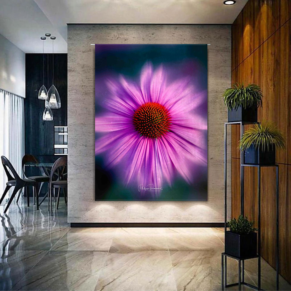 kakémono déco nature cœur de fleur Artemuze