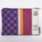 recto Pochette velours armoiries samouraï violet