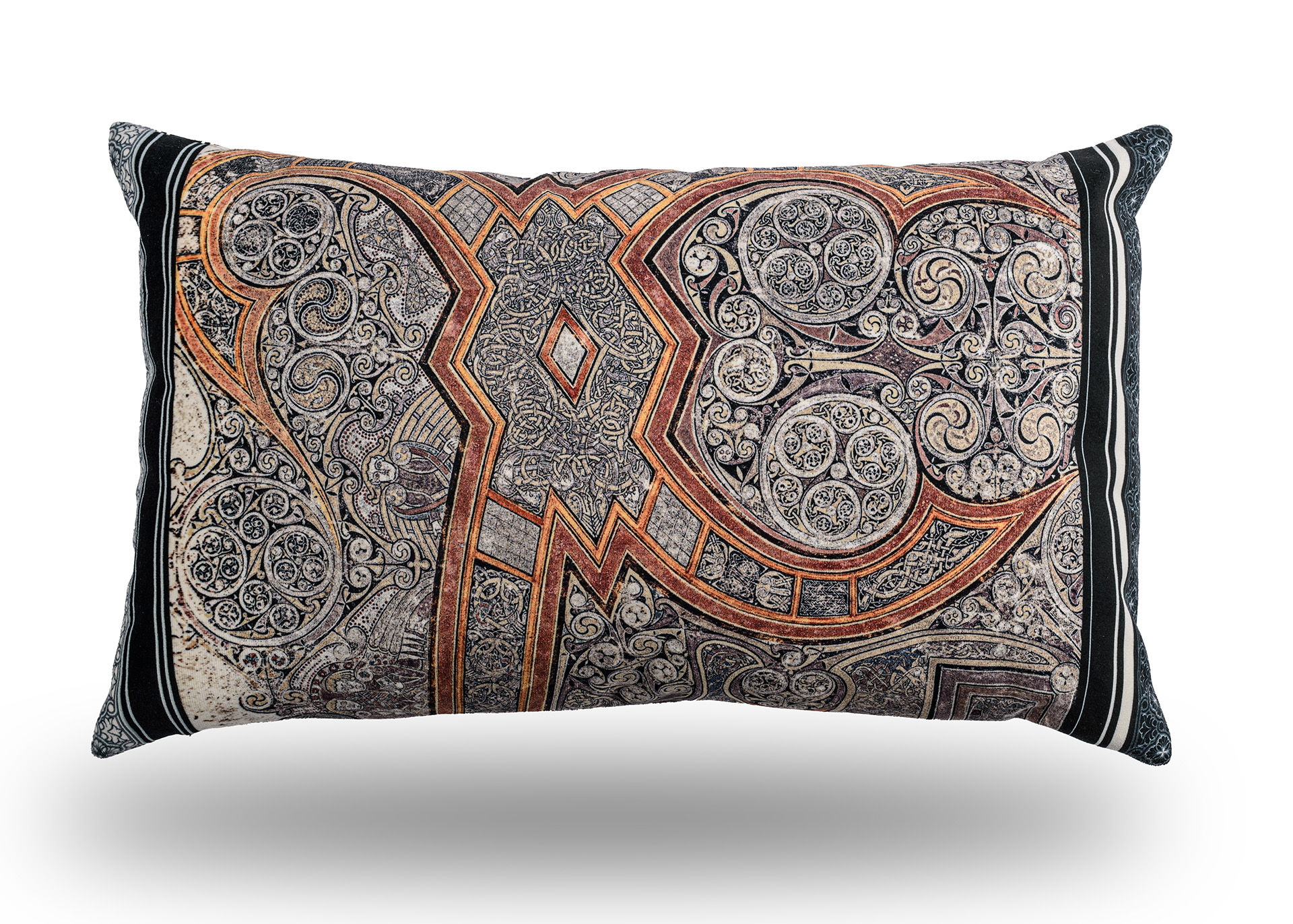 Face recto Coussin canapé velours 30x50 Chi Rhô Livre de Kells