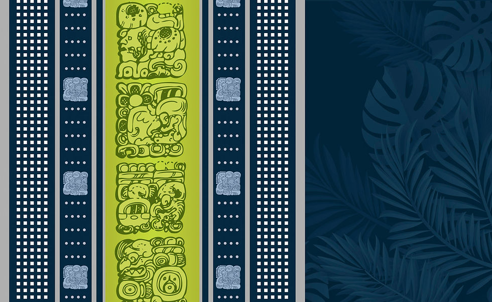 Miniature : Motif coussin canapé LE SEIGNEUR DE COPAN - Vert [Honduras]