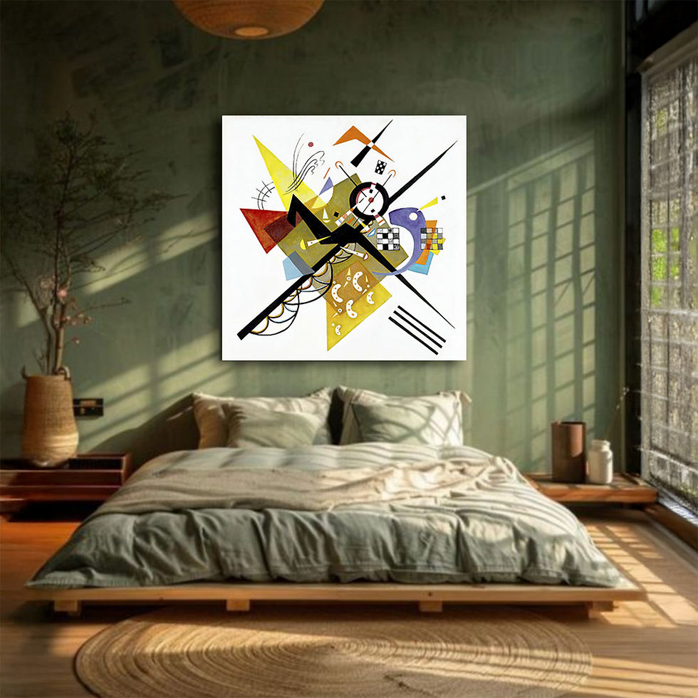 mise en situation Kakémono décoratif sur blanc 2 [KANDINSKI]