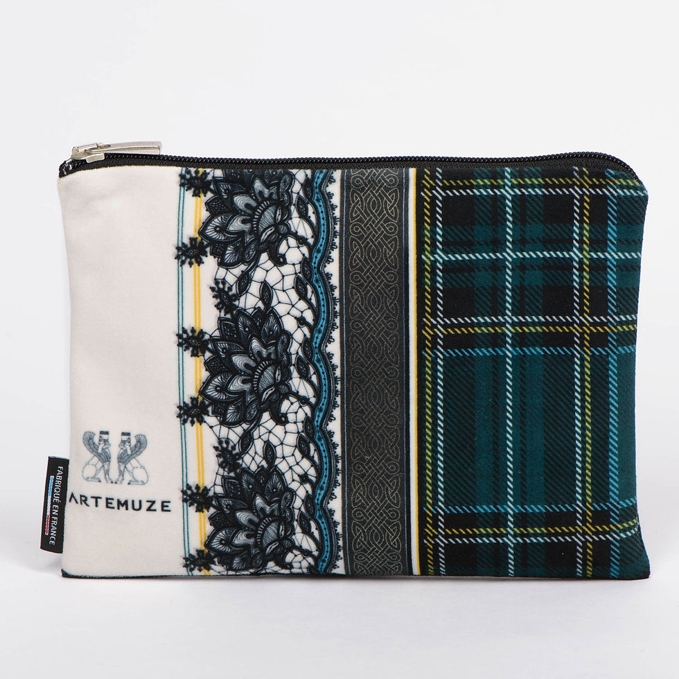 verso Pochette velours Tartan écossais Inverness