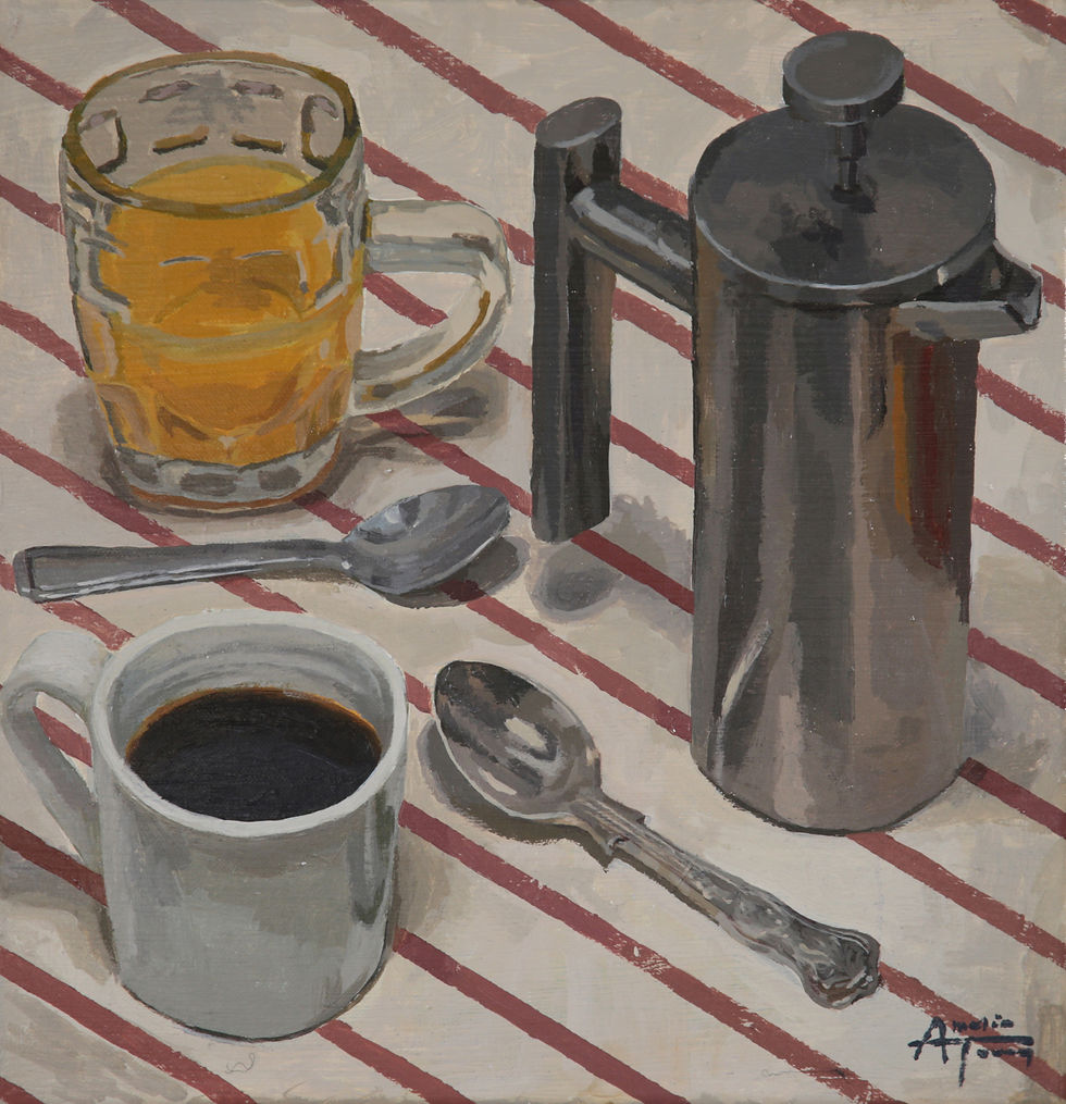 Striped Tablecloth, original painting