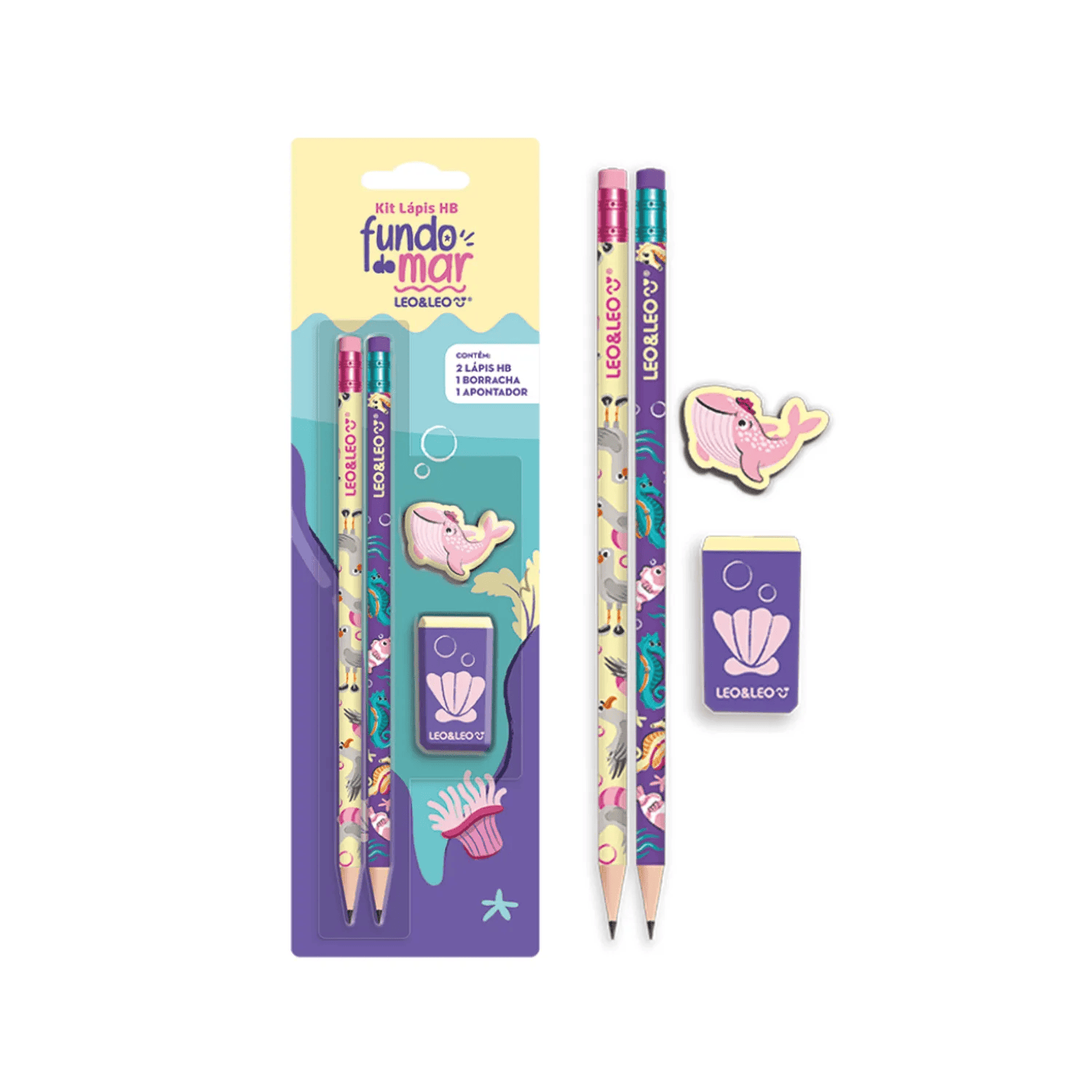 Kit Escolar Fundo do Mar