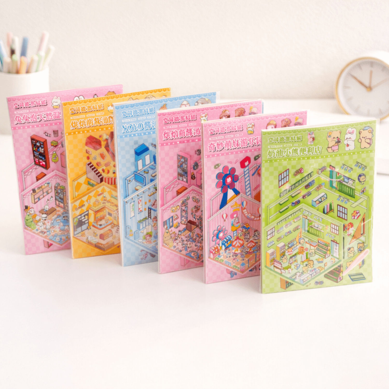 Kit Cenário Adesivo 3D c/ Pinça GOOD VIBES 25,5x18cm - IMPORTADO - UND