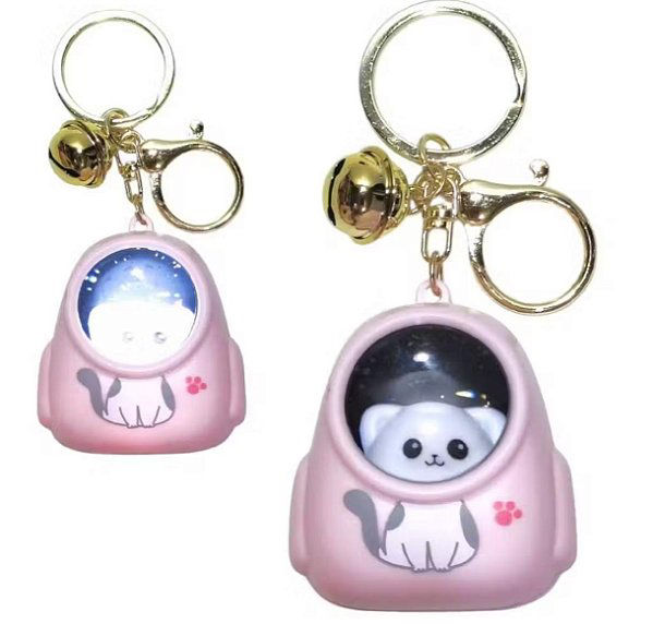 Chaveiro Gatinho na Mala com Luz