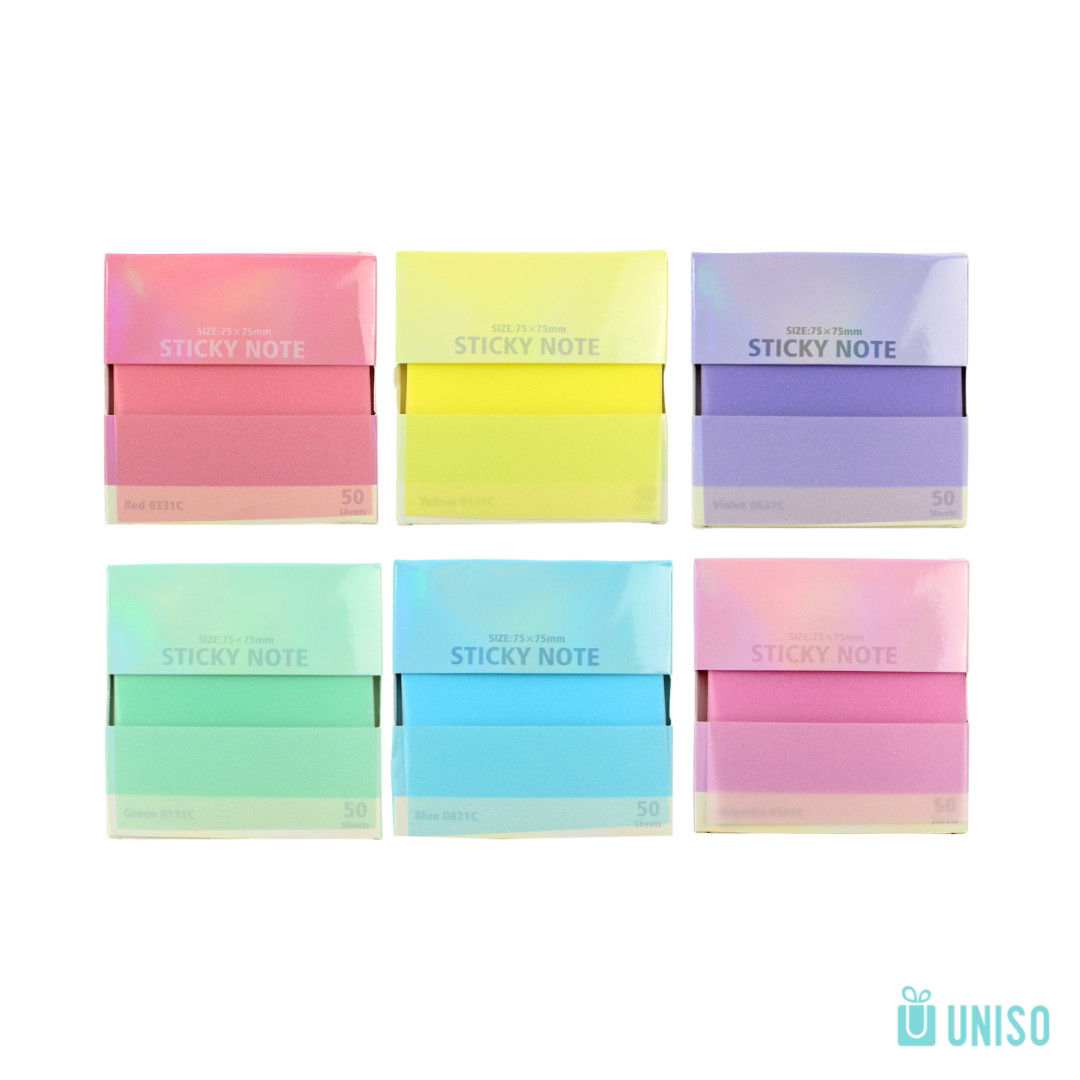 Bloco Adesivo Transparente com Glitter 50 Folhas – Uniso