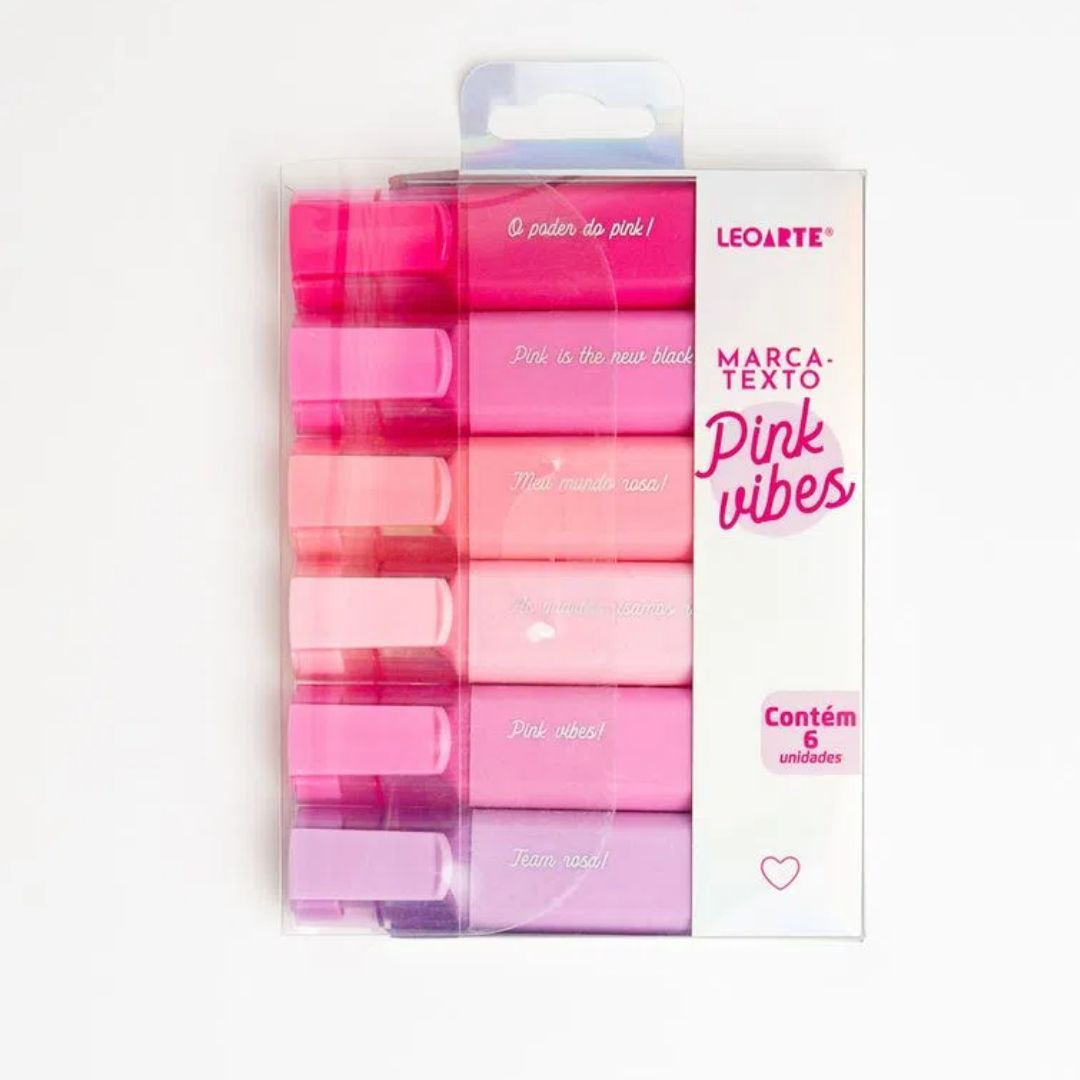 Marca Texto Pink Vibes 6 cores