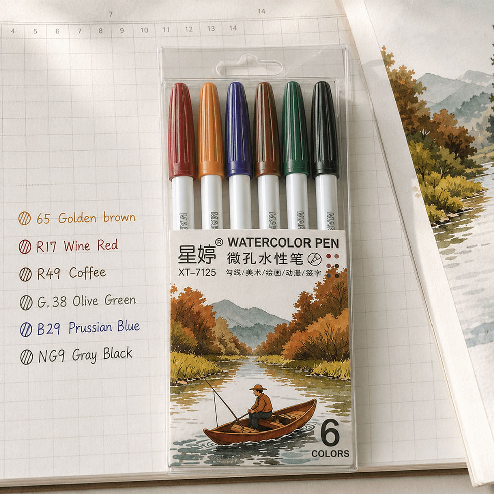 Miniatura: Kit Caneta Fine Smooth Outono Europeu 6 UND - IMPORTADO - BLISTER