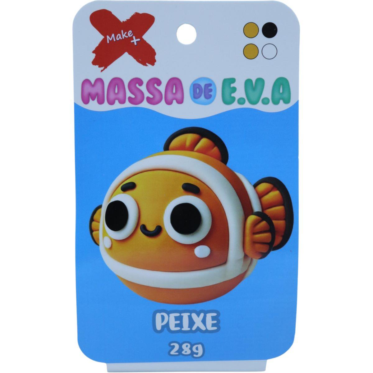 Massa de Eva Criativa Peixe com 04 Cores 28 g - Make+