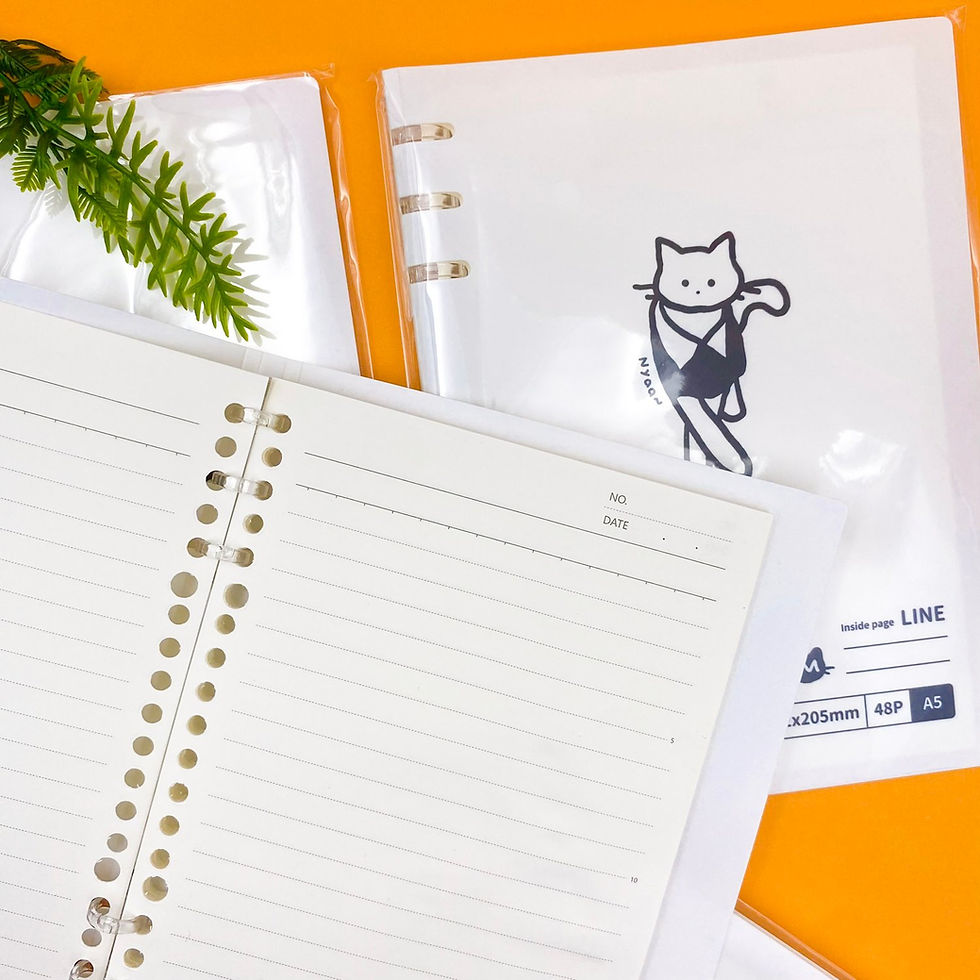 Miniatura: Caderno Fichário Reposicionável A5 Gatinho 48 fls 14,2x20,5cm - IMPORTADO - UND