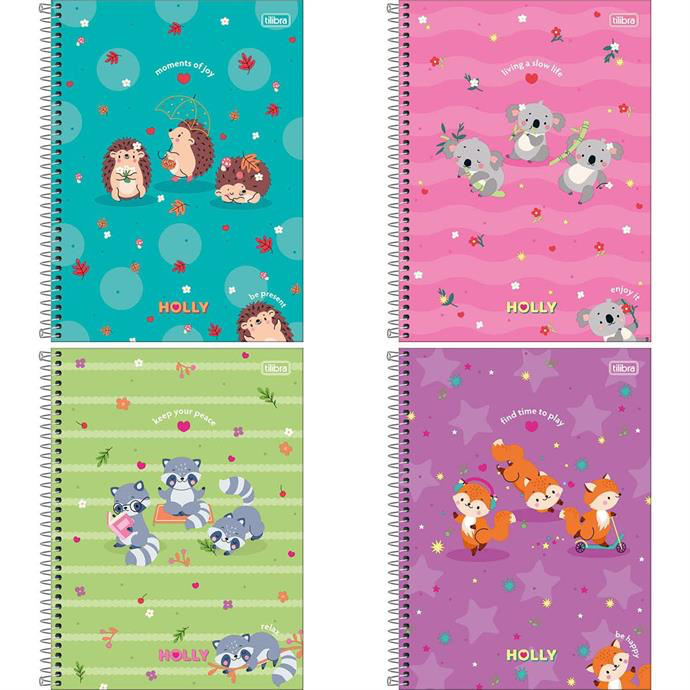 Caderno 1x1 Capa Dura Holly 80 Folhas - Tilibra