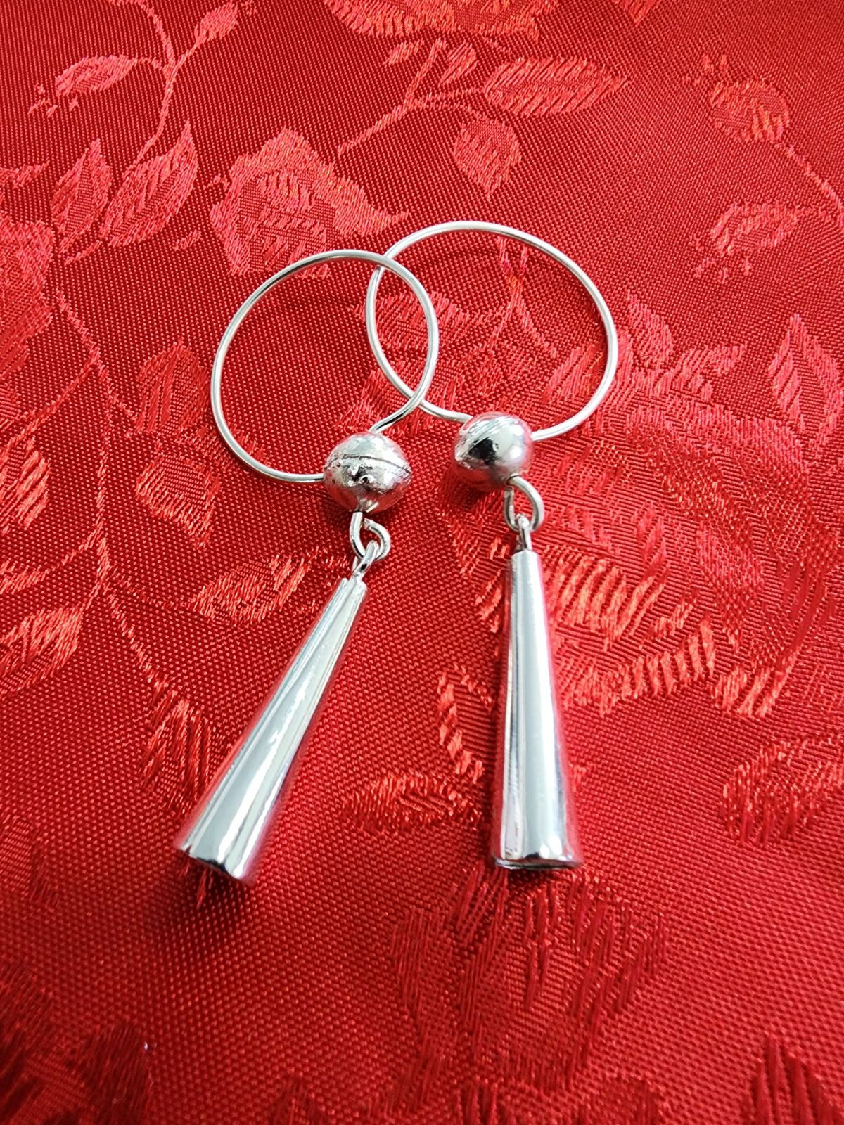 Sterling silver Ball & Cone Earrings 