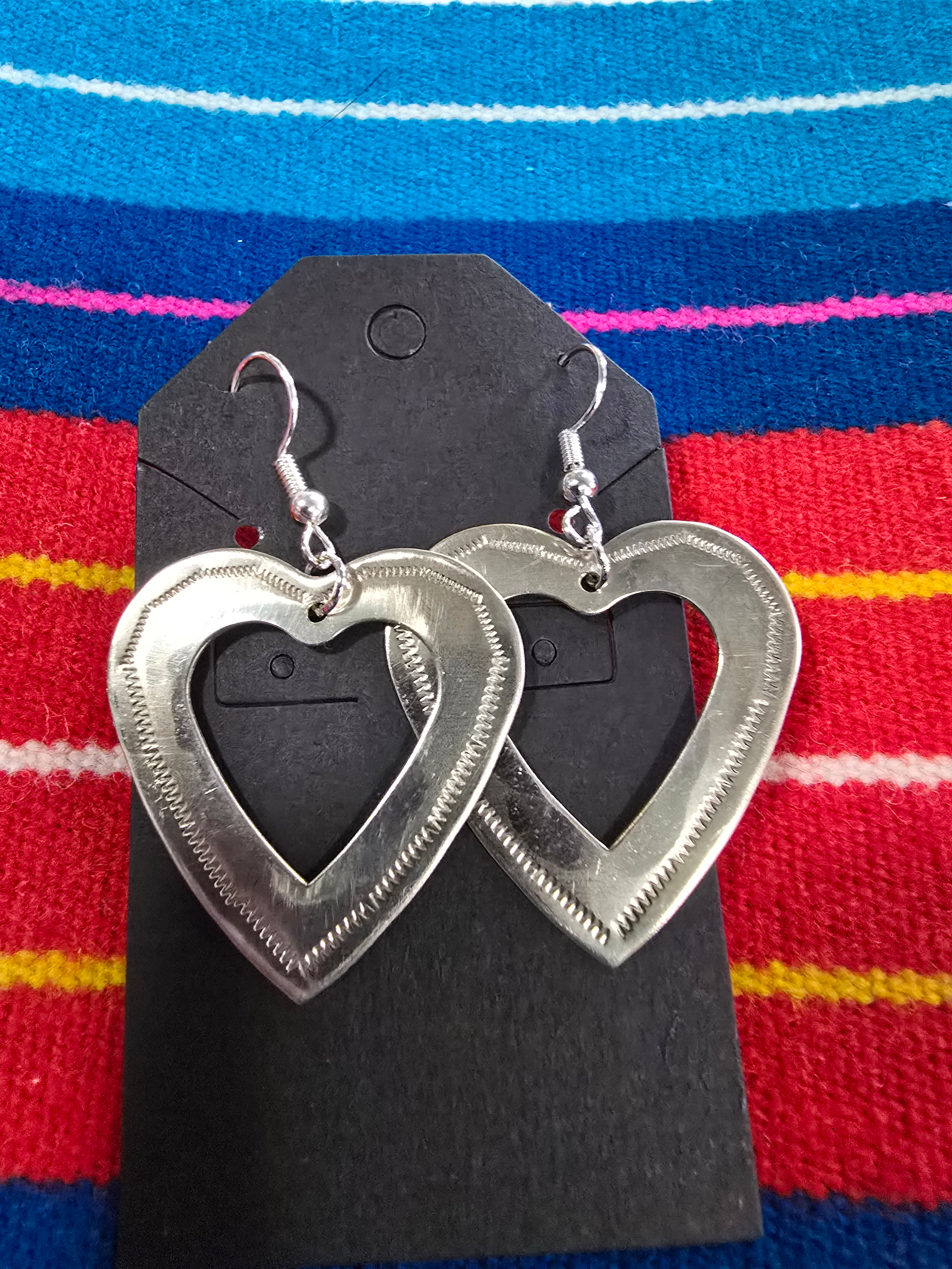 Heart cut out earrings 