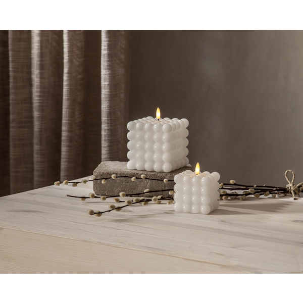 Miniatyrbild: LED Blockljus Flamme Dot2 Vit