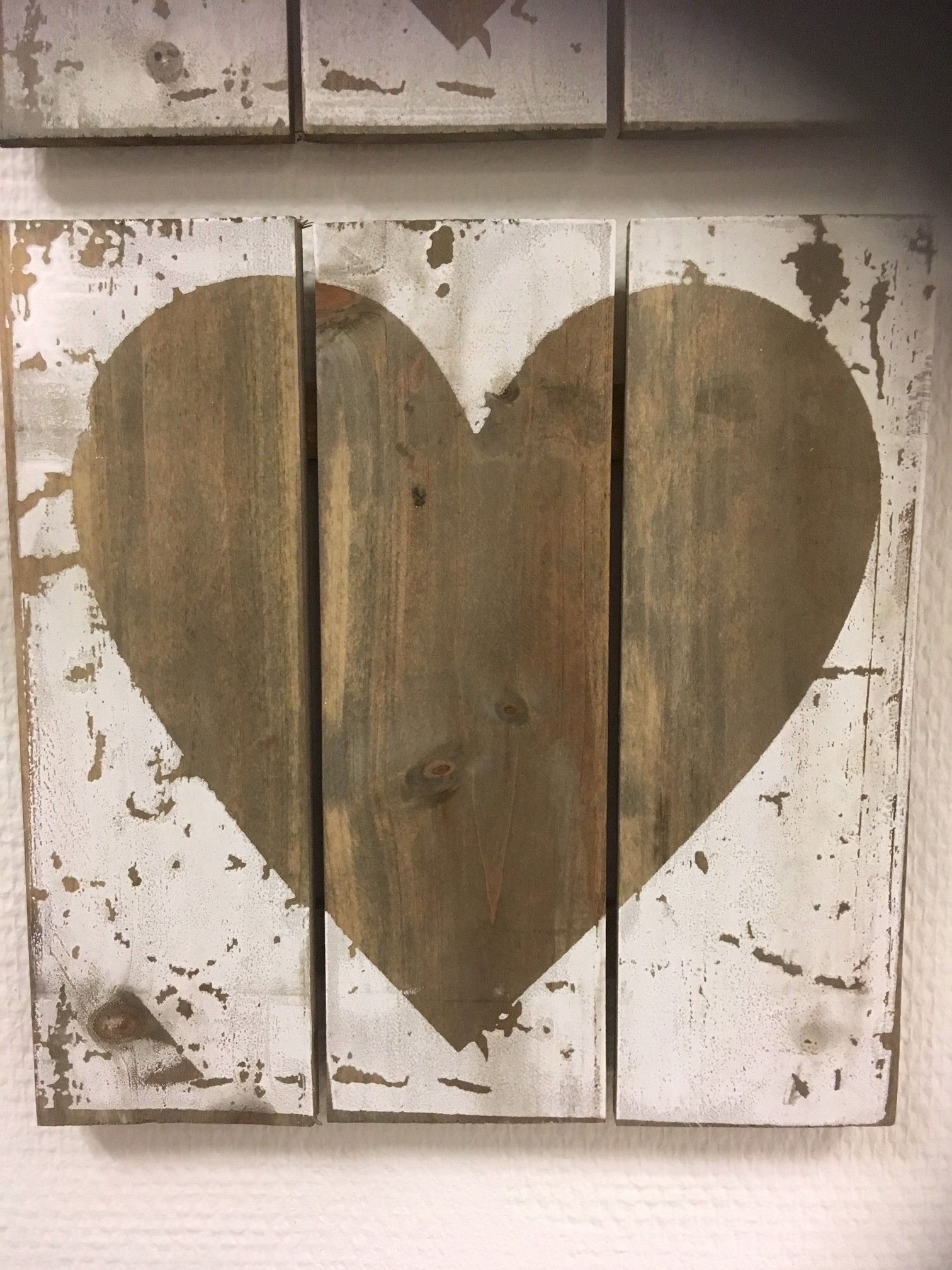 Trätavla med hjärta