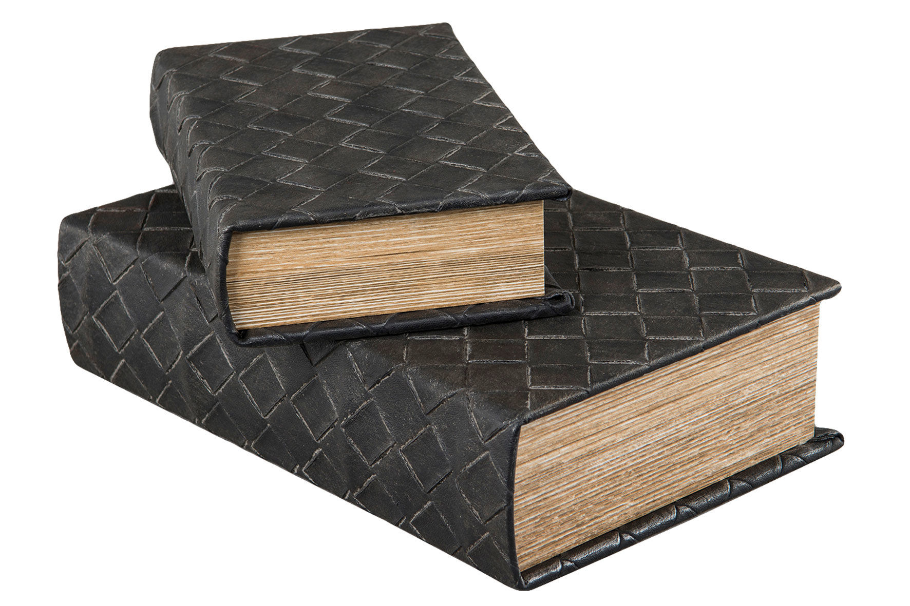 Bokgömma flätad svart 2 st