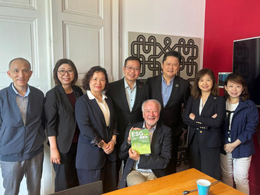 2025年6月3日Prof Beat Burgenmeier (former Dean of the Faculty of Economics and Social Science, University of Geneva) 與ICSD 訪問團分享題目: “The impact of ESG on sustainability”