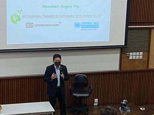 ICSD delivered a theme talk on “Corporate Sustainability” to students at Hong Kong Hang Seng ...