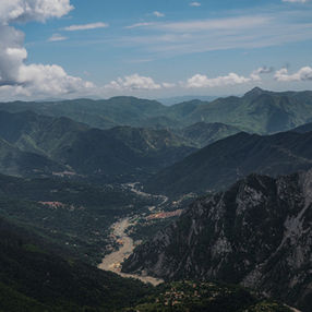 The Maritime Alps and Vesubie Valley near Saint Martin-Vésubie