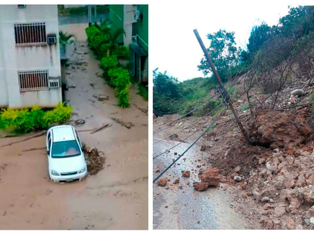 Continúan las fuertes lluvias en Venezuela: destrozos y desbordamientos