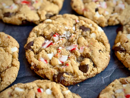 Vegan Peppermint Bark Cookies