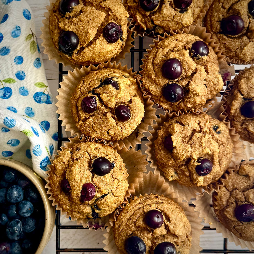 Pumpkin Blueberry Muffins, GF