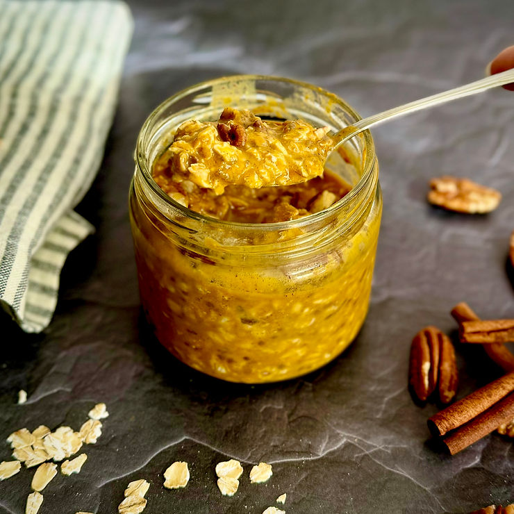Pumpkin Pie Overnight Oats, Vegan