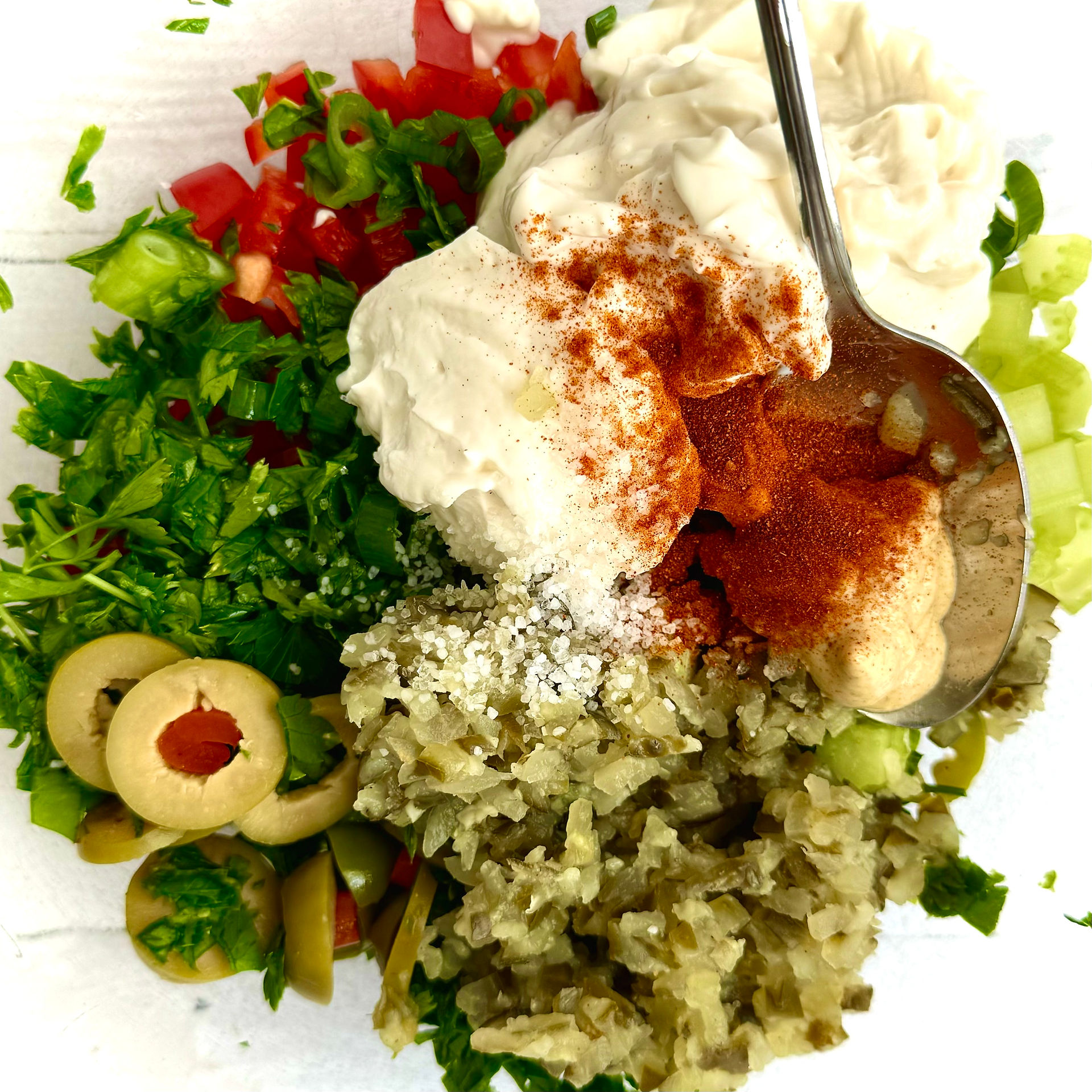 dressing components mac-salad