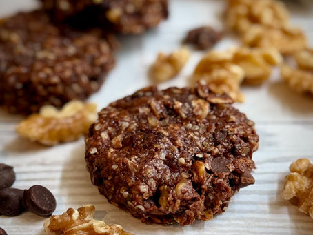 Chocolate Walnut Protein Cookies