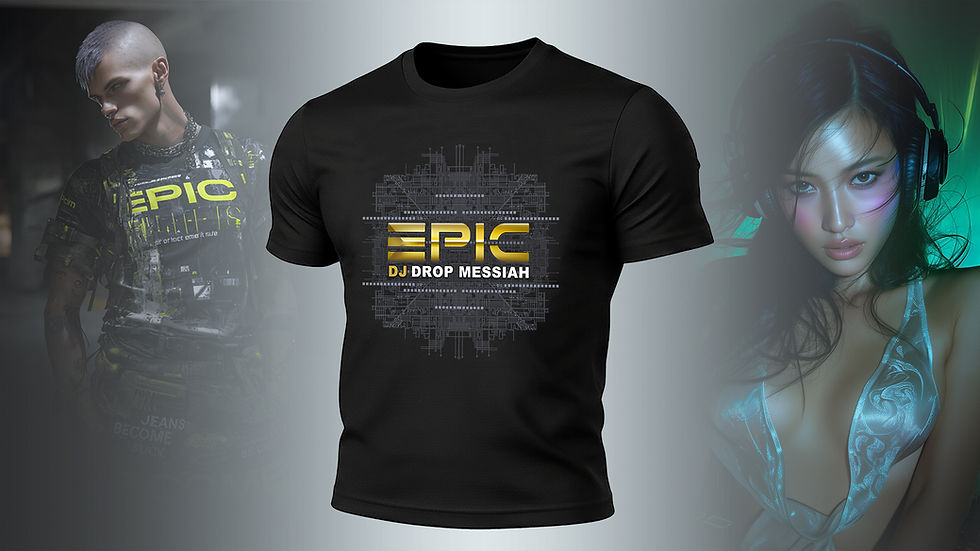 Black Male Epic DJ Drops DJ Drop Messiah quality t-shirt
