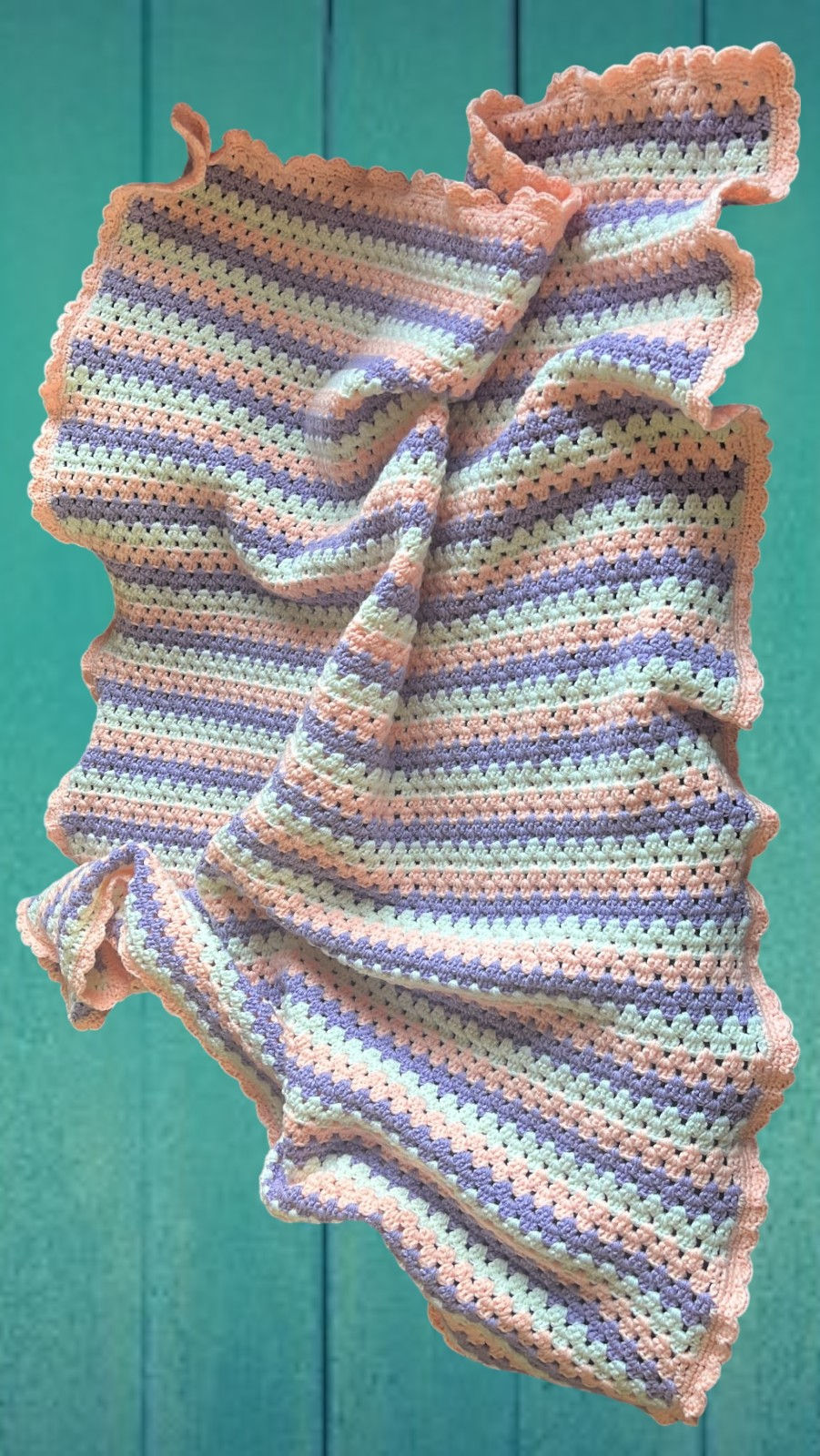 Baby Blanket Rainbow Shades (Double Knit)  Approx. Size: 1m x 1m