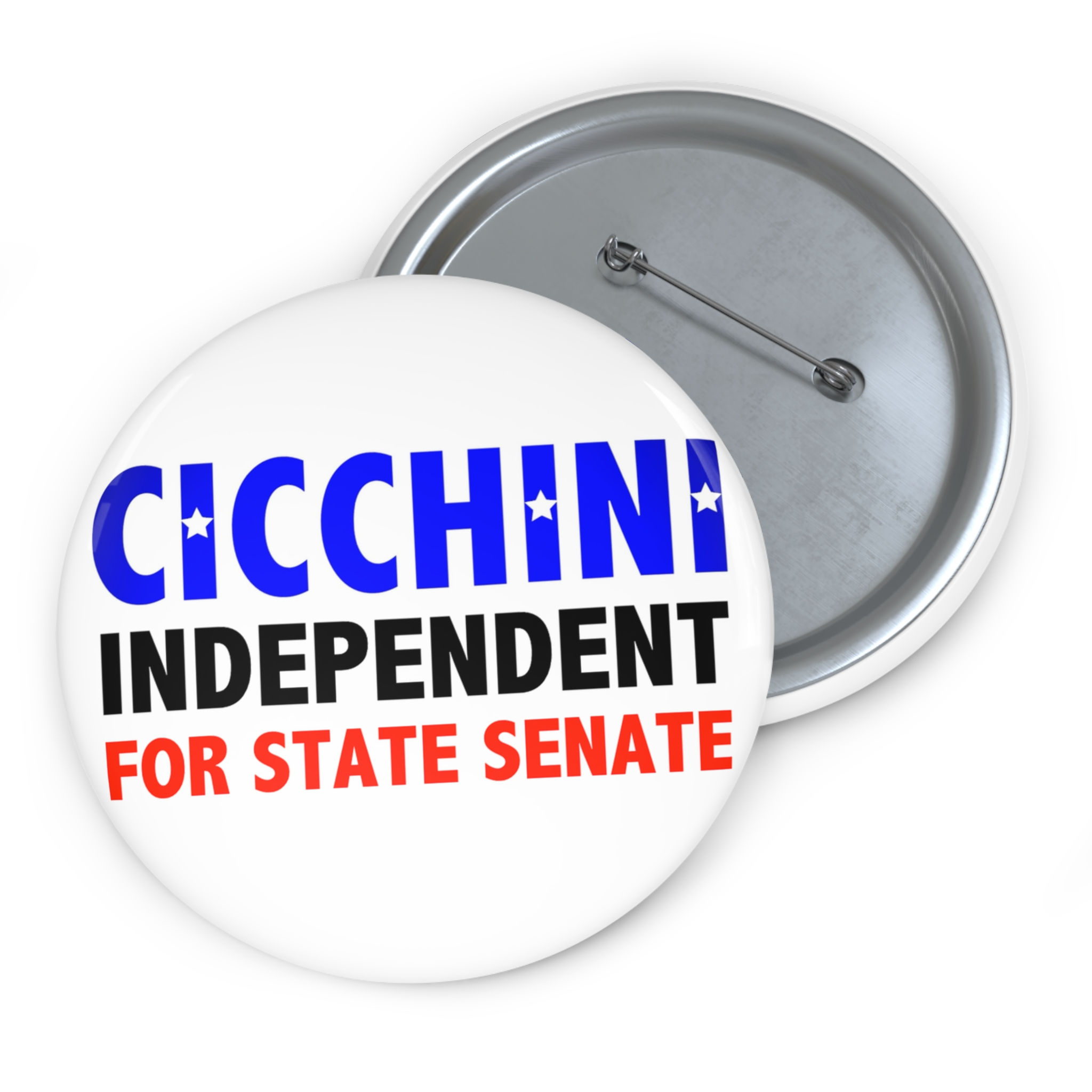 CICCHINI INDEPENDENT FOR STATE SENATE Political Campaign Pin Button