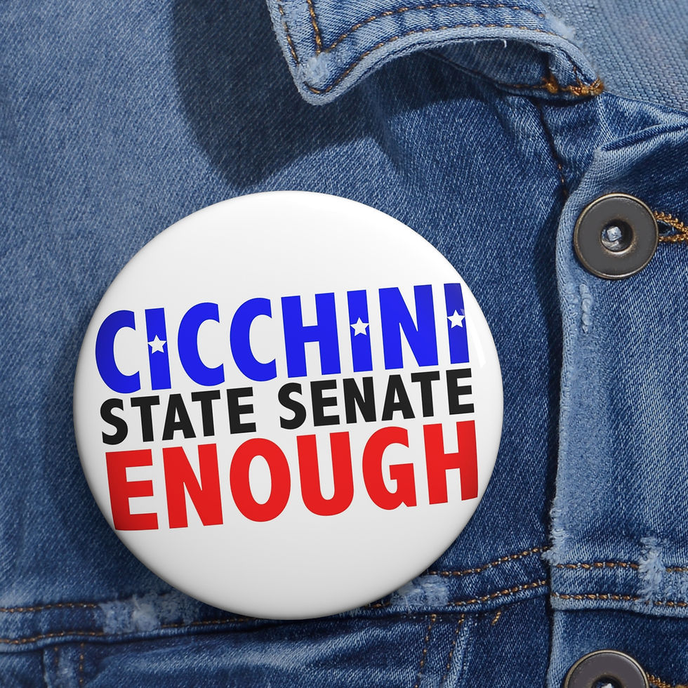 Thumbnail: CICCHINI STATE SENATE ENOUGH Political Campaign Pin Button