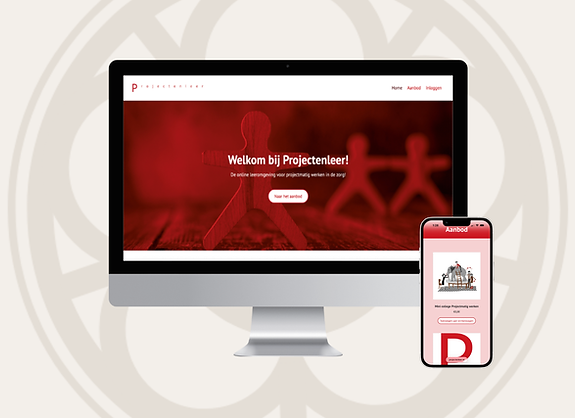 mockups website Projectenleer