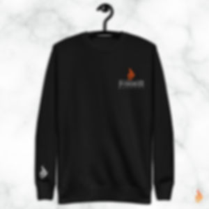 Unisex Sweatshirt with Flame on Wrist
