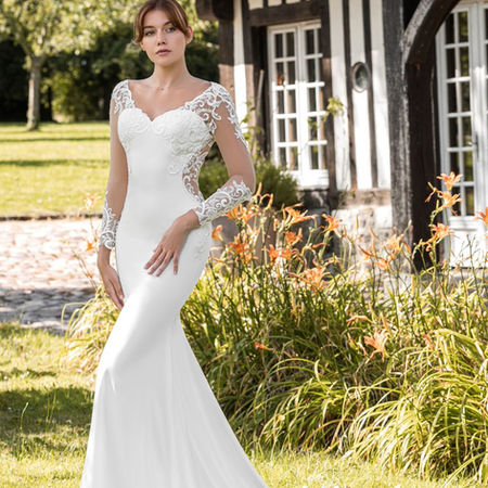 Robe de mariée glamour à beauvais pas cher 