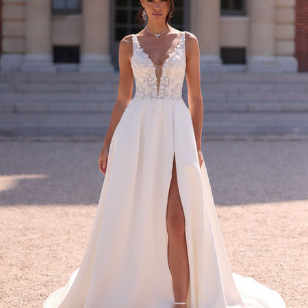 Robe de mariée satin beauvais