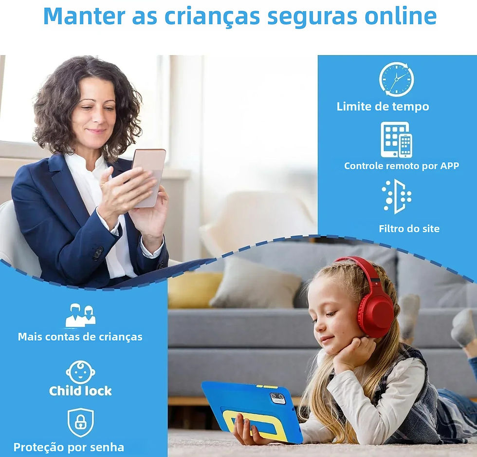 Miniatura: Tablet Infantil de 7 Polegadas Android 13, 8 GB de RAM (2+6 GB)